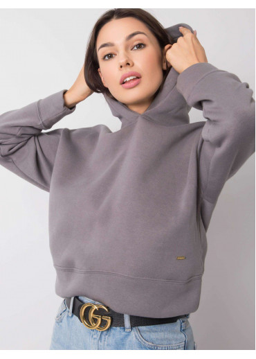 Sivá crop top mikina