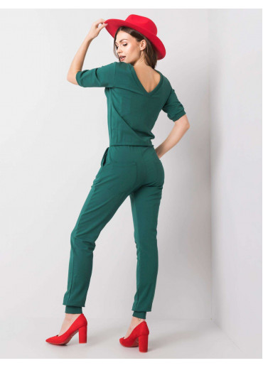 Tmavozelený teplákový overal