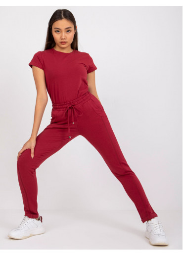 Bordovo červené tepláky