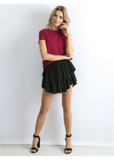 Bordovo červené basic tričko