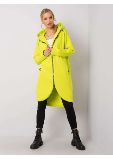 Limetkovo zelená predĺžená mikina