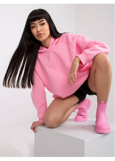 Ružová mikinová tunika