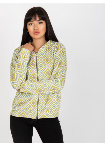 Zelená vzorovaná mikina