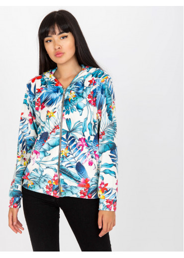 Svetlomodrá kvetovaná mikina