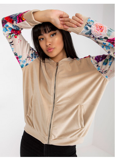 Béžovo hnedá mikina