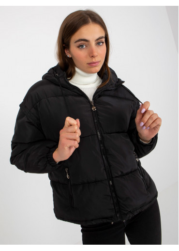 Čierna oversize bunda