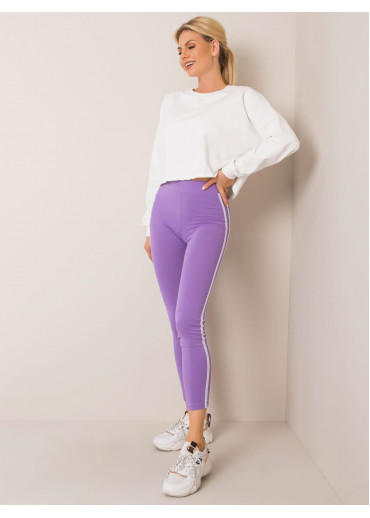 Fialové legíny s lampasmi