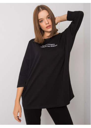 Čierne tričko so 7/8 rukávom