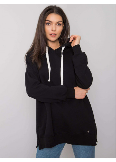 Čierna mikina s kapucňou