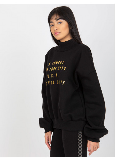 Čierna mikina s potlačou