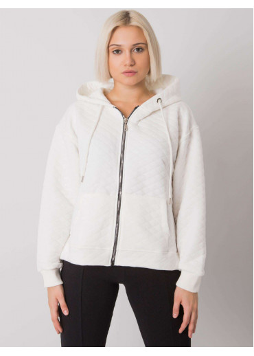 Smotanovo biela mikina s kapucňou