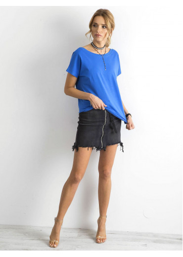 Svetlomodré bavlnené tričko