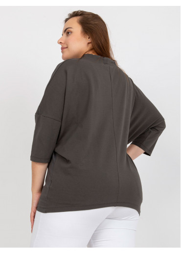 Khaki zelené tričko s potlačou