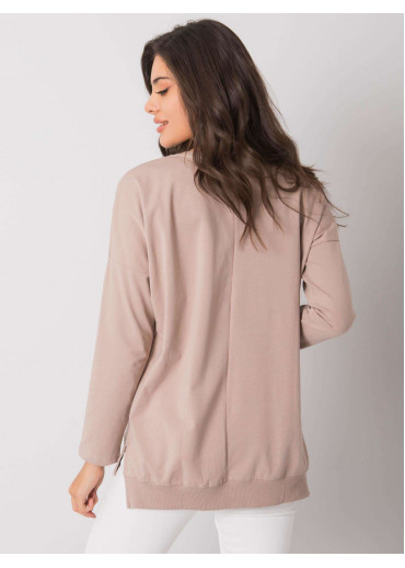Béžovo hnedé tričko s potlačou