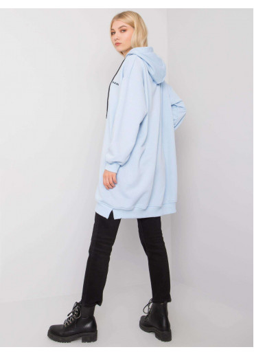 Svetlomodrá predĺžená ONE SIZE mikina