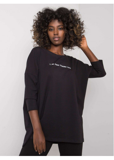 Čierne tričko s 3/4 rukávom