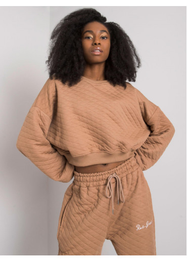 Hnedá crop top mikina