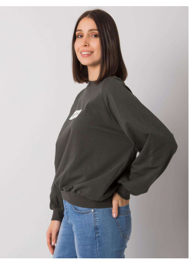 Khaki zelená basic mikina