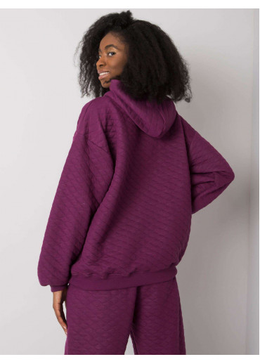 Fialová mikina s kapucňou