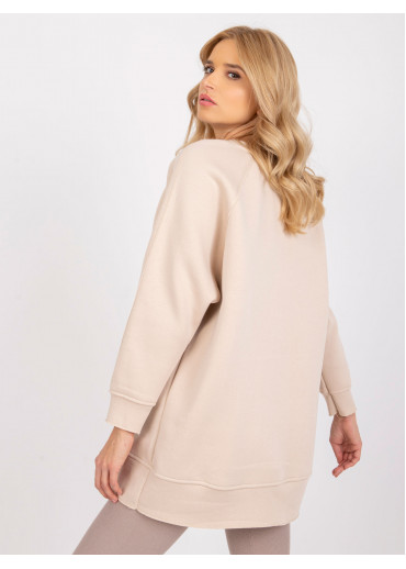 Béžovo hnedá oversize mikina