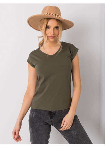 Khaki zelené basic tričko