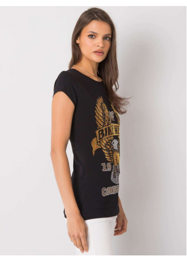 Čierne bavlnené tričko