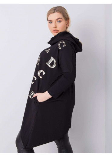 Čierna tunika s kapucňou