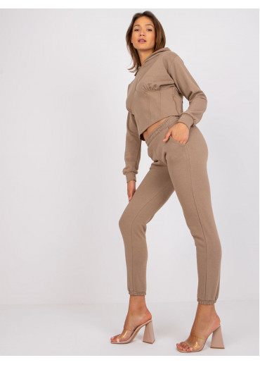 Béžovo hnedá tepláková súprava