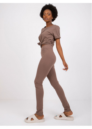 Béžovo hnedé legíny