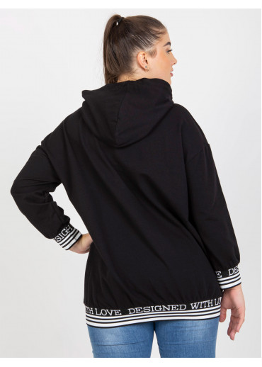 Čierna mikina s kapucňou