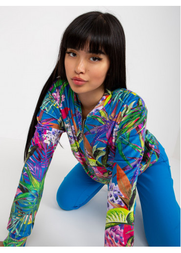 Svetlomodrá vzorovaná mikina