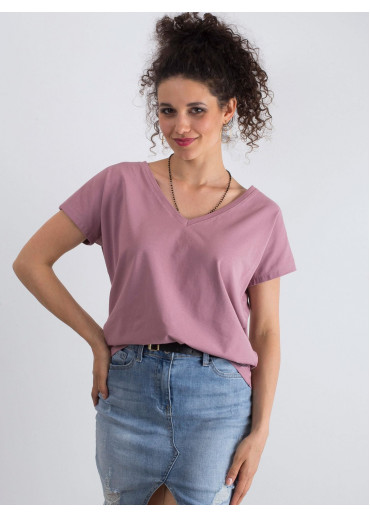 Tmavopúdrovo ružové basic tričko