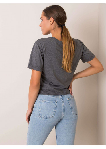 Tmavosivé tričko s potlačou