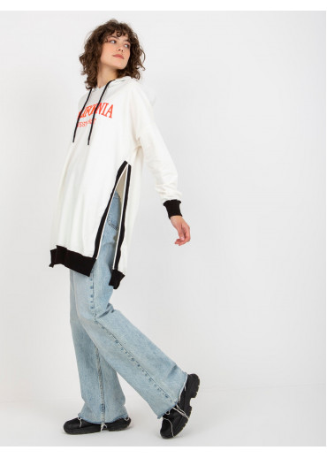 Smotanovo biela mikinová tunika