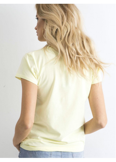 Vanilkovo žlté bavlnené tričko