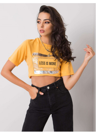 Žlté bavlnené tričko