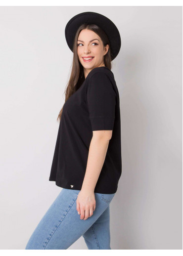 Čierne bavlnené tričko over size