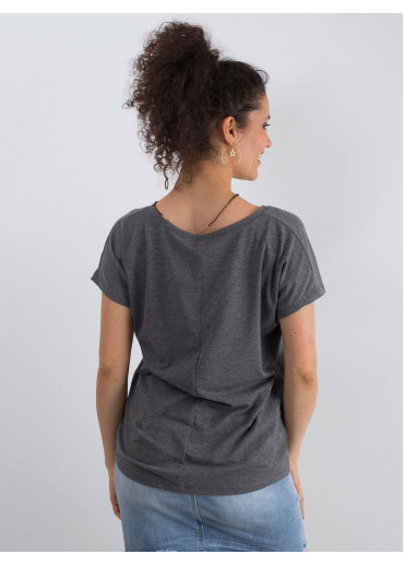 Tmavosivé dámske tričko