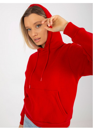 Červená basic mikina