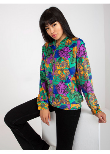 Zelená vzorovaná mikina