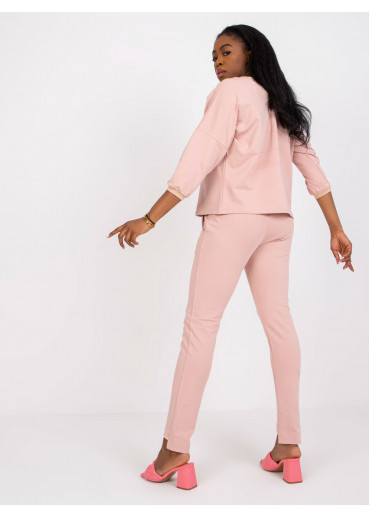 Tmavopúdrovo ružová tepláková súprava