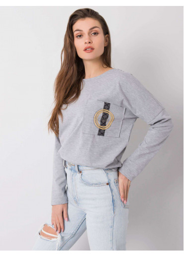 Sivé tričko s dlhým rukávom