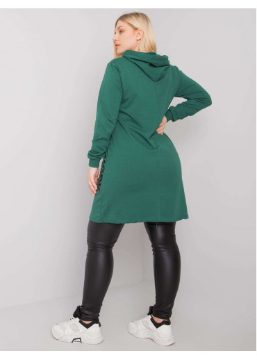 Tmavozelená tunika s potlačou