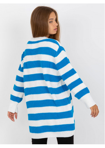 Svetlomodrý pruhovaný sveter