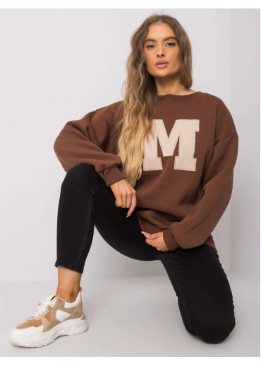 Hnedá mikina s nášivkou