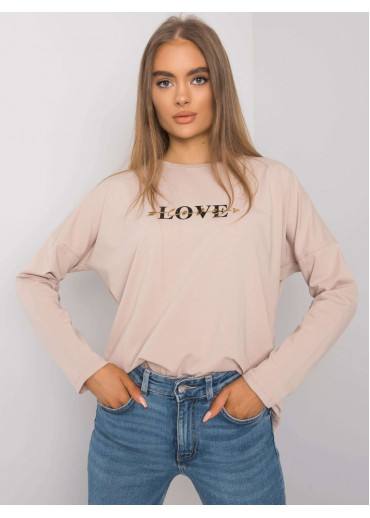 Béžovo hnedé tričko s potlačou