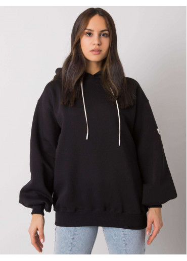 Čierna mikina s kapucňou