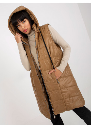 Hnedá prešívaná vesta