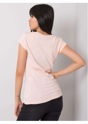 Púdrovo ružové bavlnené tričko