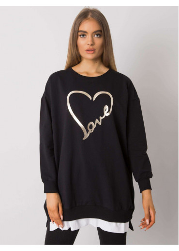 Čierna tunika s potlačou